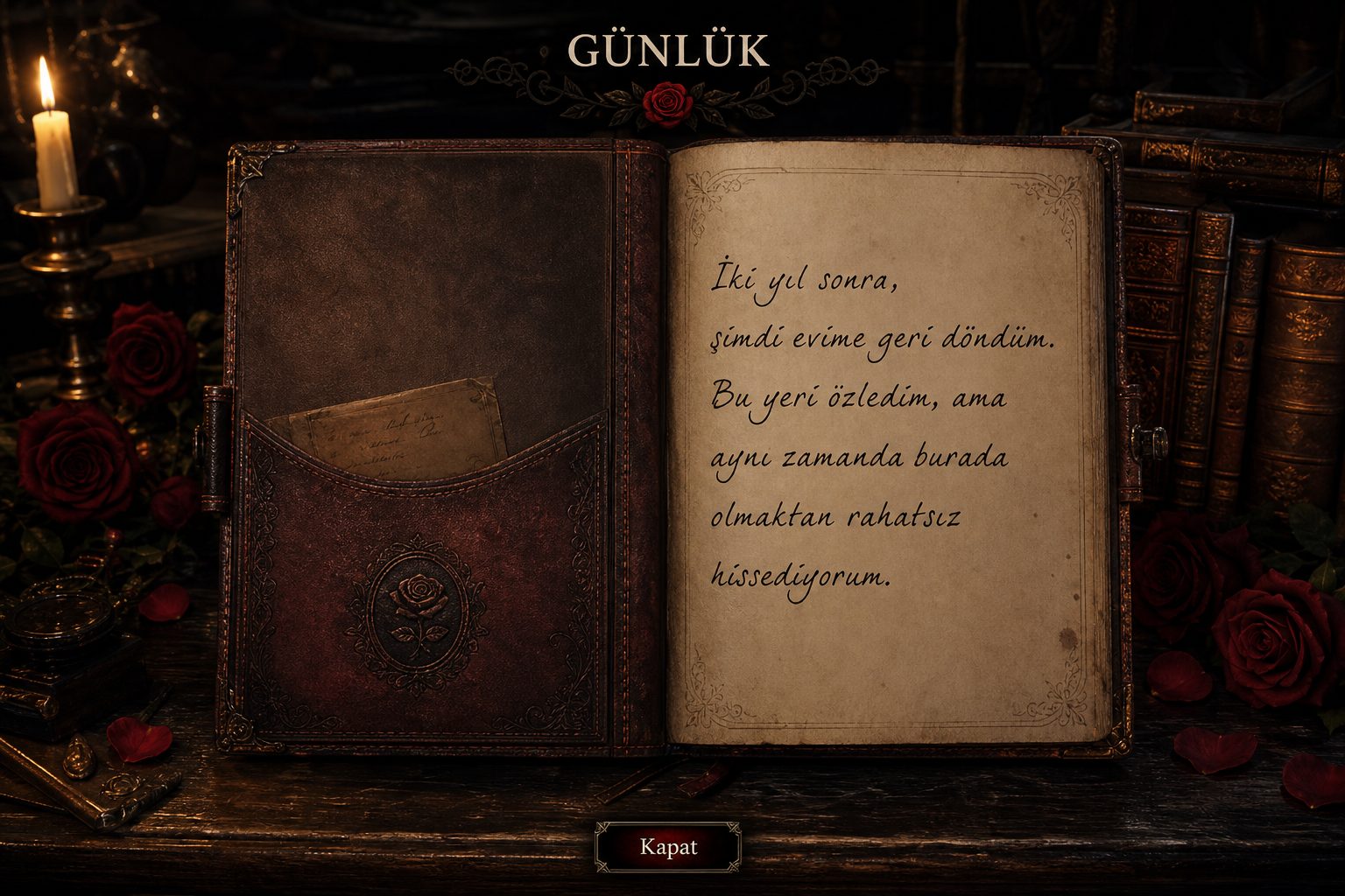 The Crimson Maid Türkçe günlük ekranı